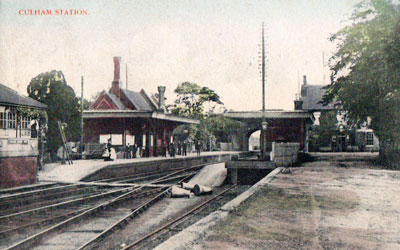 Postcard pf Culham Station from 1904