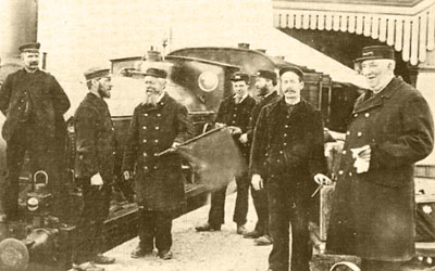 Station staff in the 1890s